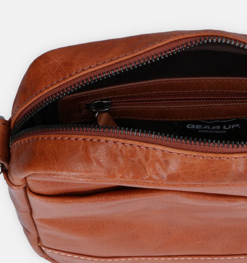 Maverick Sac à bandoulière en Cognac pour hommes (341276)