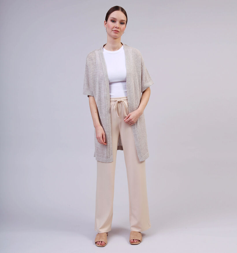 JDY Shine Beige Tricot kimono voor dames (353262)