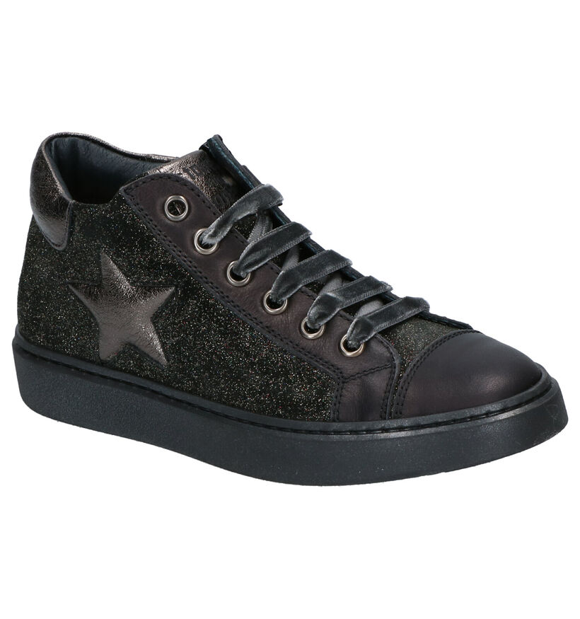 STONES and BONES Isabe Chaussures hautes en Noir en cuir (255506)