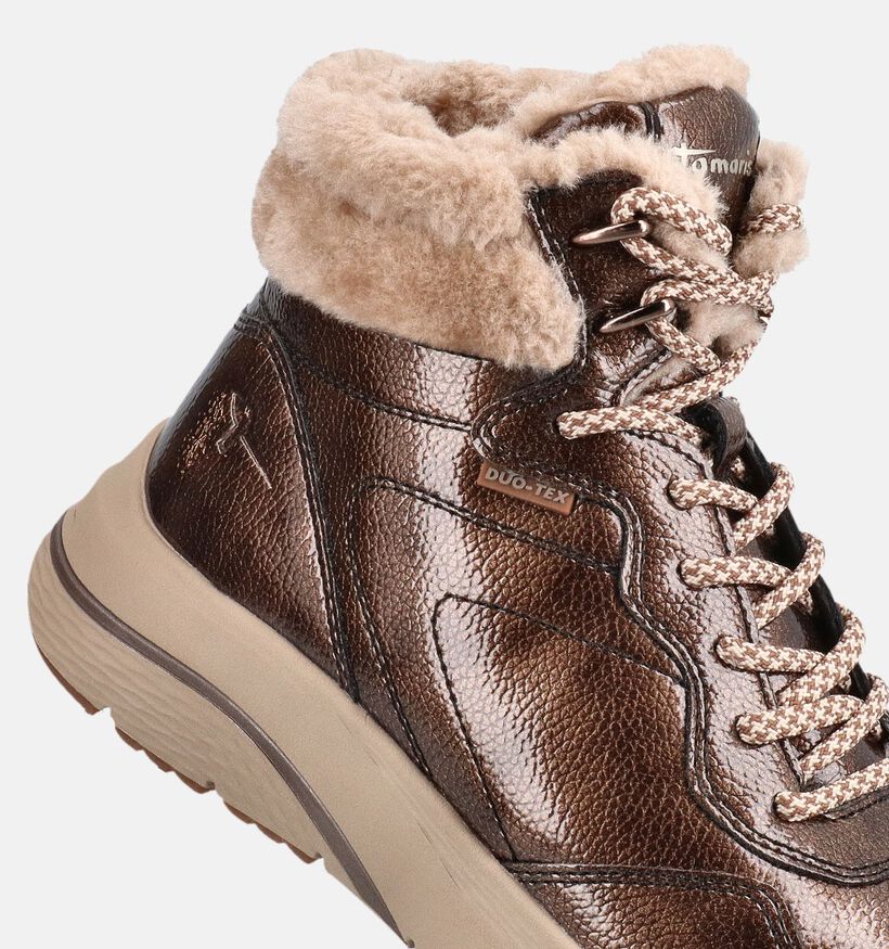 Tamaris Boots &agrave; lacets en Brun pour femmes (378960) - pour semelles orthop&eacute;diques