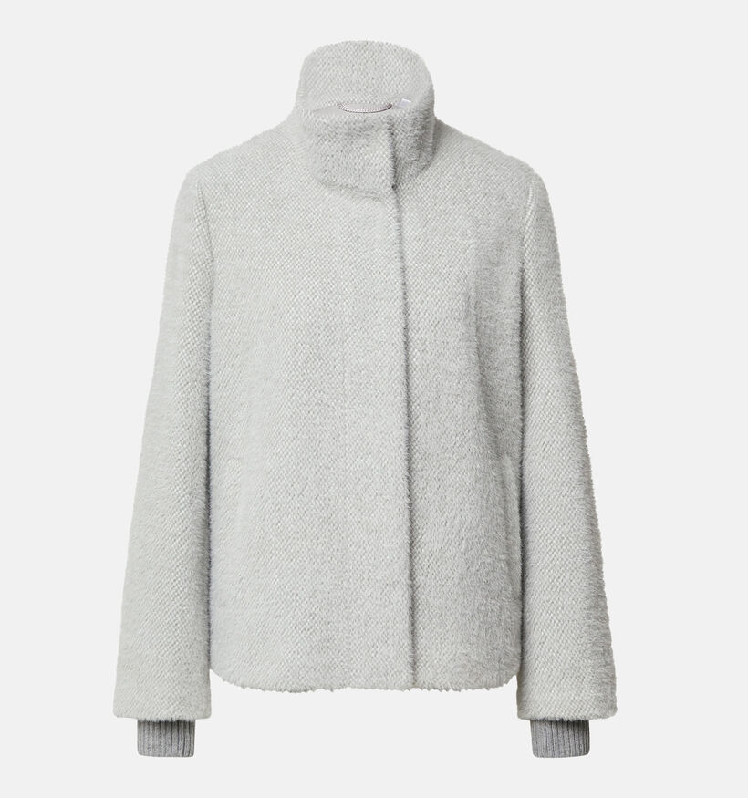 comma Lichtgrijze Jas met Hoge Kraag voor dames (364463)