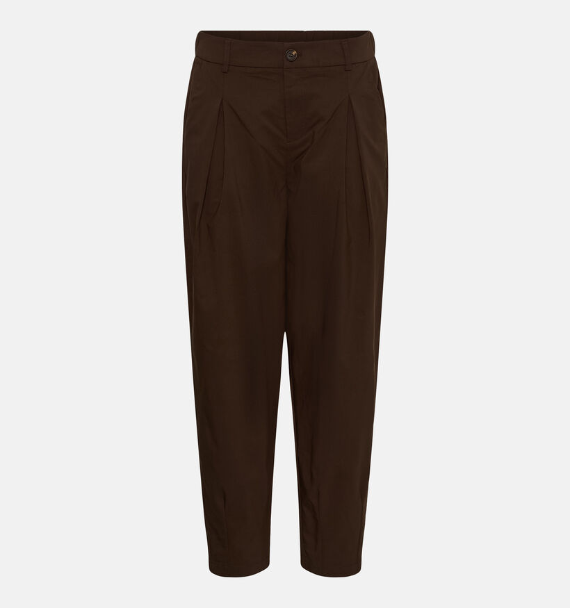 Culture Jamie Donkerbruine Geklede Broek voor dames (380492)