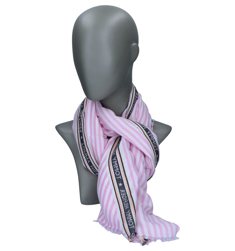 Lichtroze Sjaal Tommy Hilfiger Selvedge Scarf (241877)