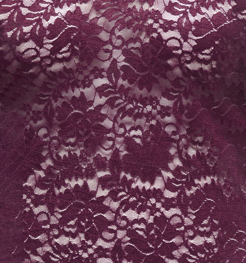 ONLY Carmakoma Nikka Longsleeve en Bordeaux pour femmes (381907)