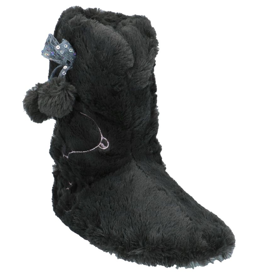 Donkergrijze Pantoffels Snoopy in stof (226599)