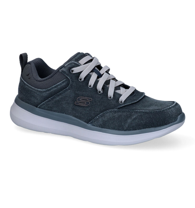 Skechers Delson 2.0 Kemper Groene Veterschoenen in stof (306009)