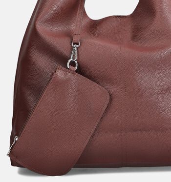 Signatur Schoudertassen Zwart/Beige/Bordeaux