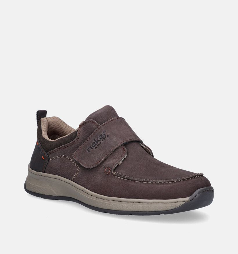 Rieker Bruine Velcroschoenen voor heren (347482) - geschikt voor steunzolen