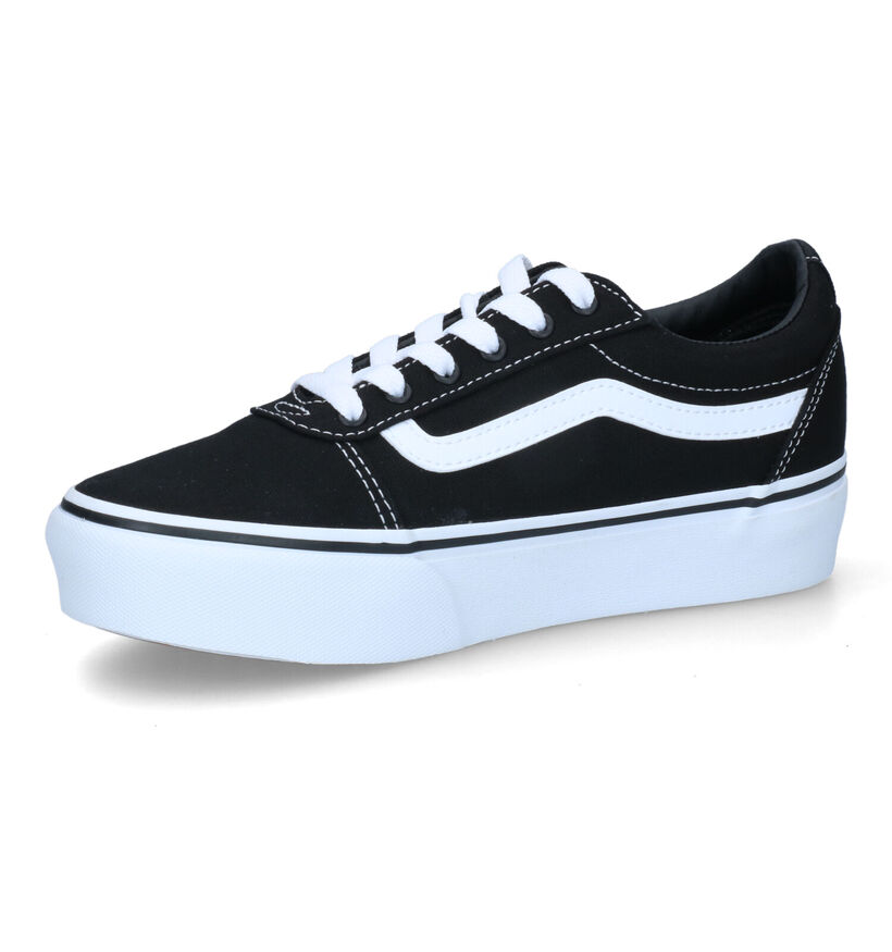 Vans Ward Platform Baskets de skate en Noir pour filles (327970)