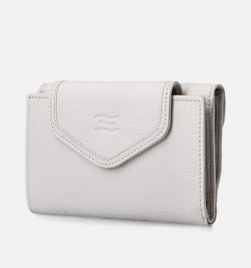 Crinkles Porte-monnaie à rabat en Beige pour femmes (358508)