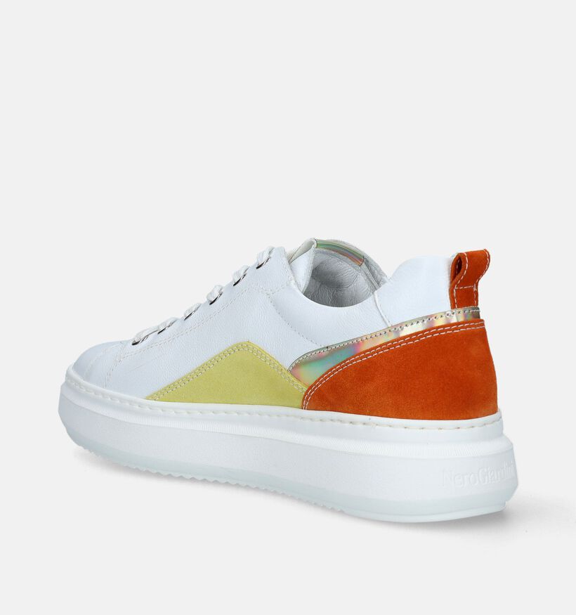 NeroGiardini Witte Sneakers voor dames (337170) - geschikt voor steunzolen