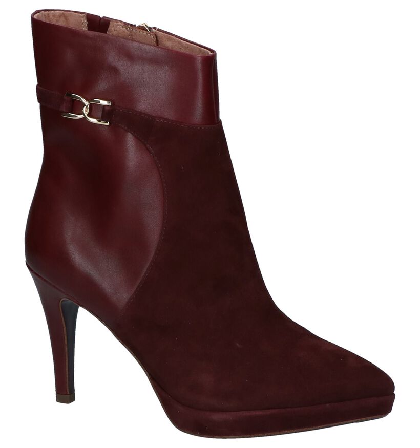 Tamaris Heart & Sole Bordeaux Korte Laarzen in daim (226744)