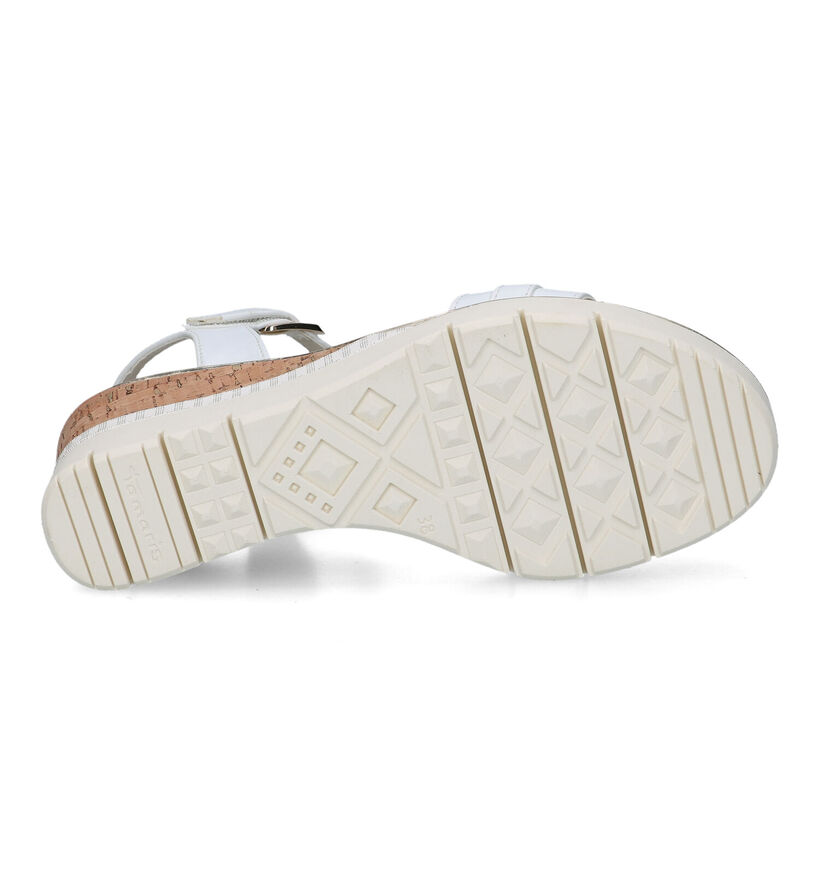 Tamaris Witte Sandalen met sleehak in kunstleer (322424)