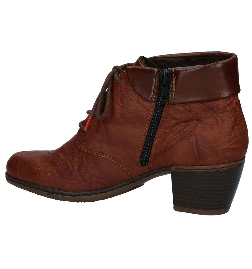 Rieker Bottines à lacets en Cognac pour femmes (344405)