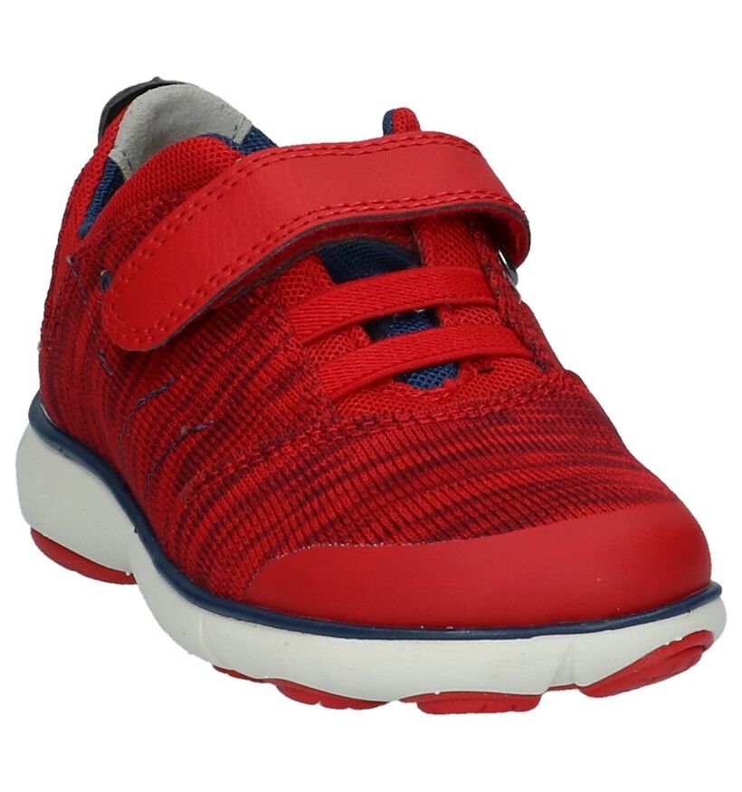 Rode Lage Sportieve Sneakers Geox in stof (210536)