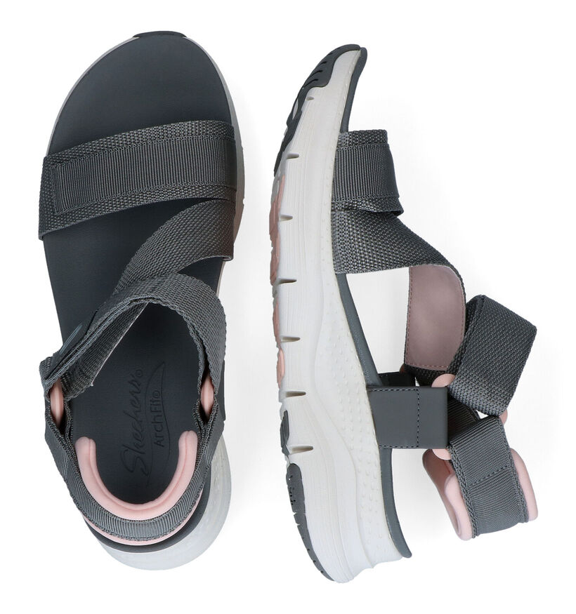 Skechers Arch Fit Pop Retro Grijze Sandalen in stof (305304)