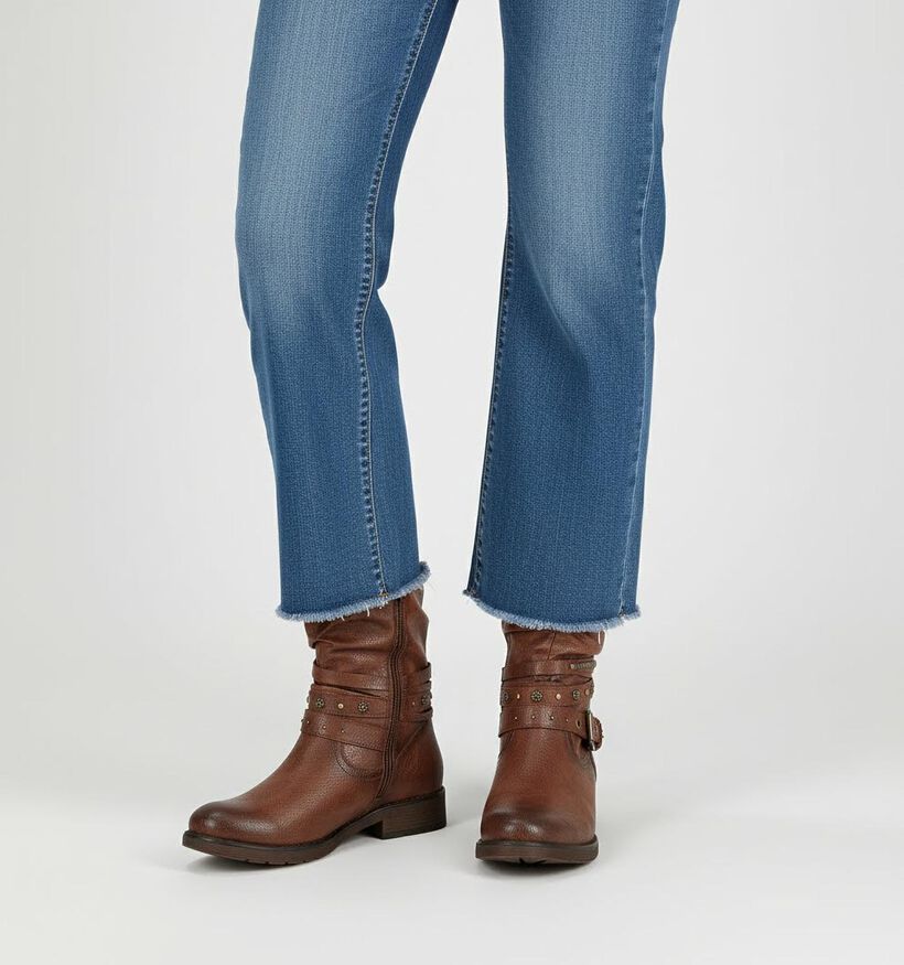 Mustang Bottes hautes en Cognac pour femmes (363700)