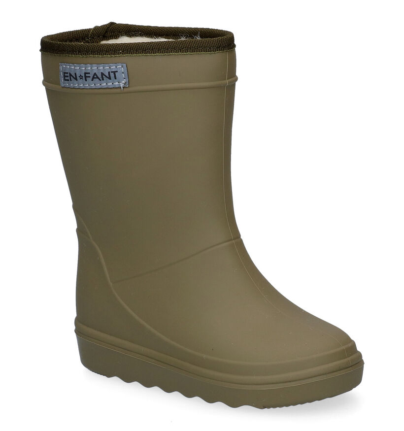 Enfant Bottes de pluie en Vert kaki en synthétique (297693)