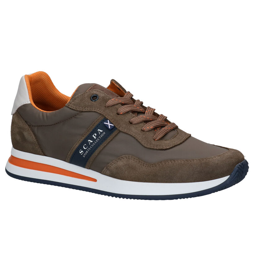 Scapa Blauwe Veterschoenen in daim (288747)