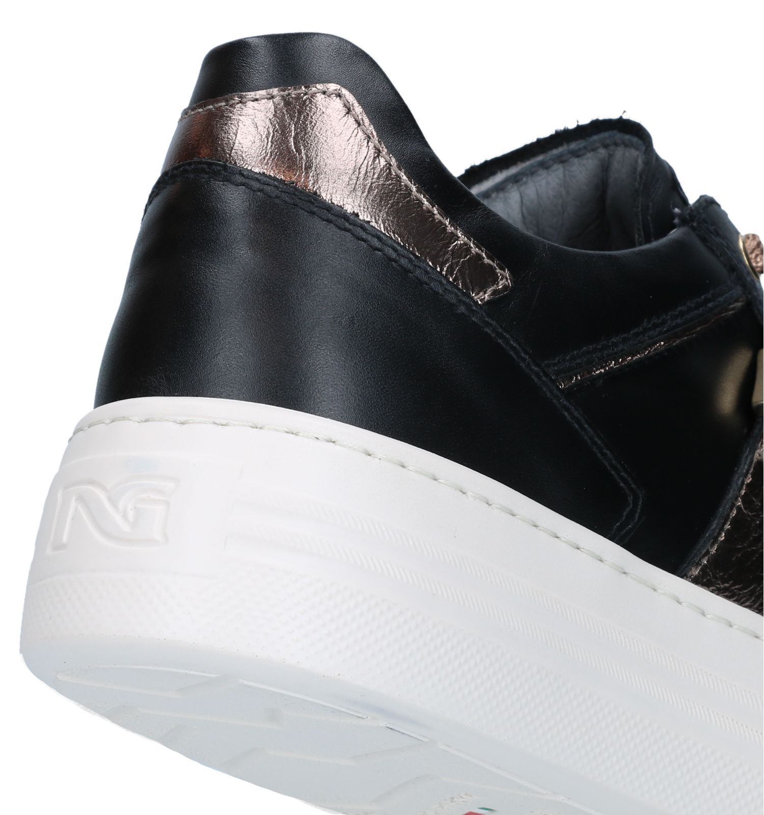 Platform sneakers zwart clearance