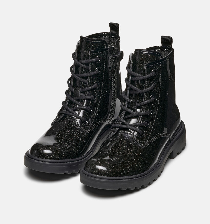 Geox Casey Girl Zwarte Boots met Veters en Rits voor meisjes (376269) - geschikt voor steunzolen