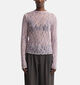 comma Kanten Lila t-shirt met Lange Mouwen voor dames (384123)