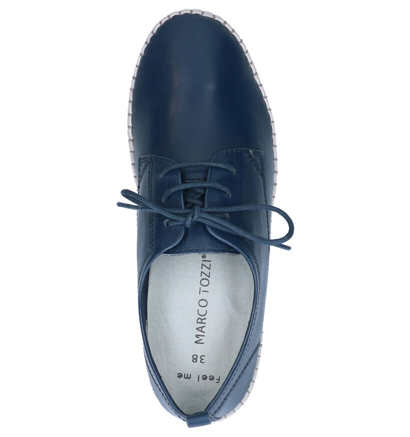 Marco Tozzi Chaussures à lacets en Bleu foncé en cuir (270715)