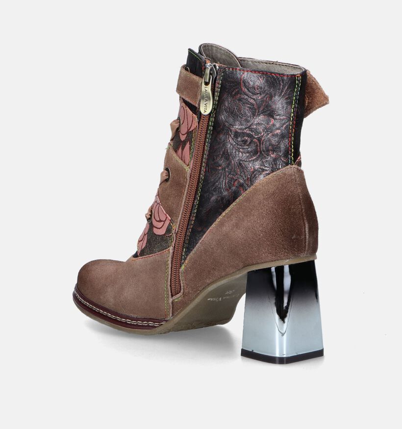 Laura Vita Idcano 04 Taupe Enkellaarzen voor dames (347999)