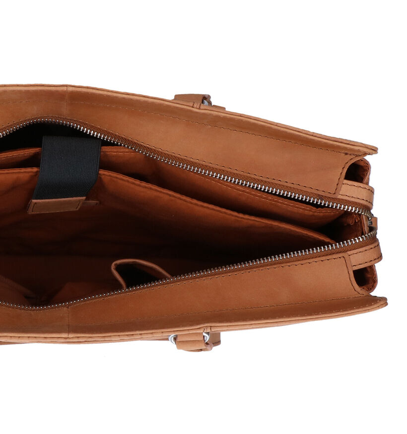 Burkely Casual Cayla Sac pour ordinateur portable en Cognac en cuir (321645)