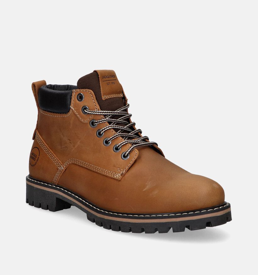 Jack & Jones Queensway Leather Boots en Naturel pour hommes (345844)