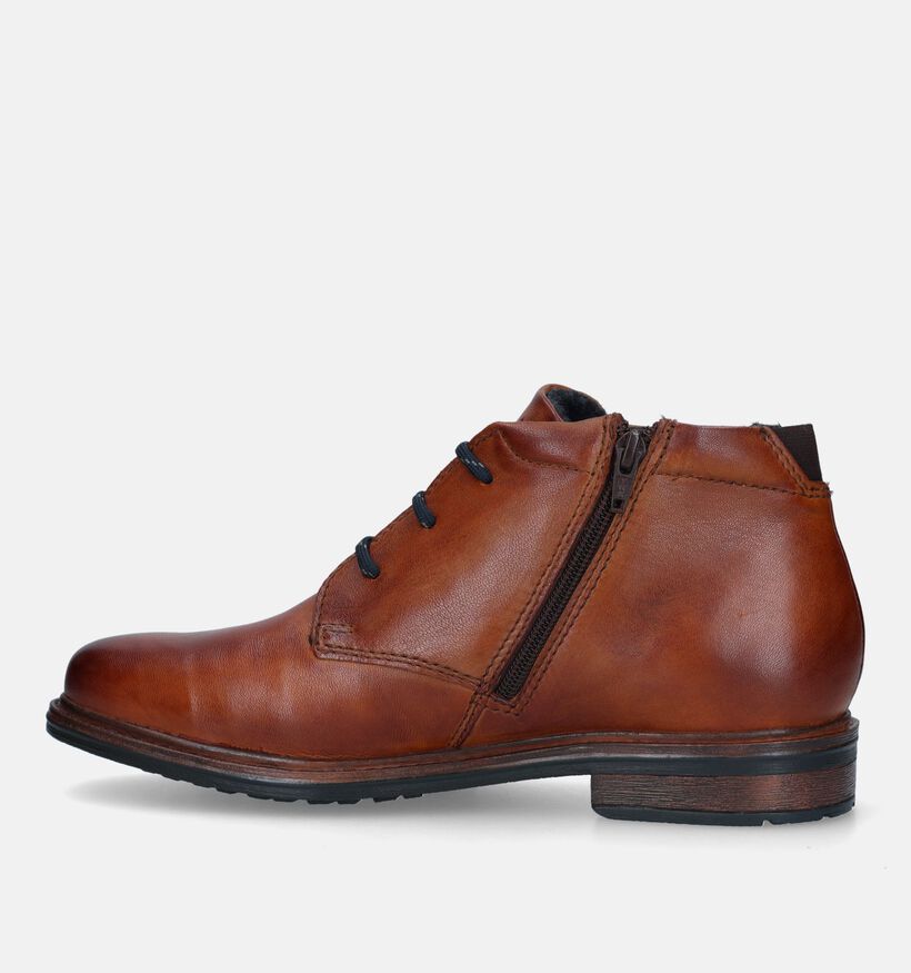 Bugatti Ruggiero Boots à lacets en Cognac pour hommes (331247)
