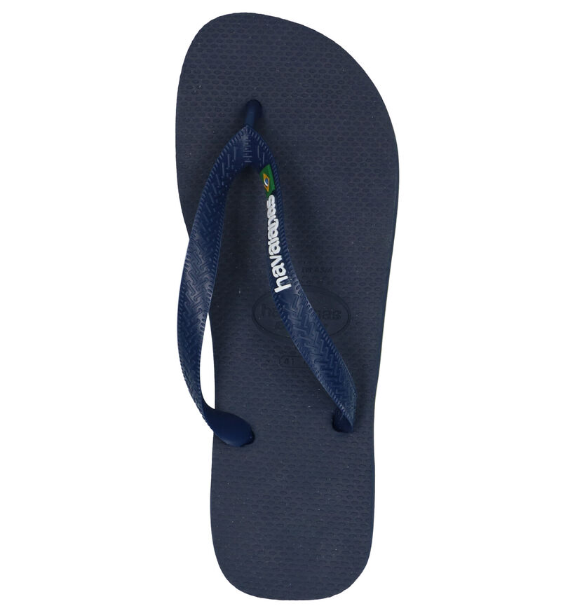 Havaianas Brasil Logo Blauwe Teenslippers in kunststof (289870)