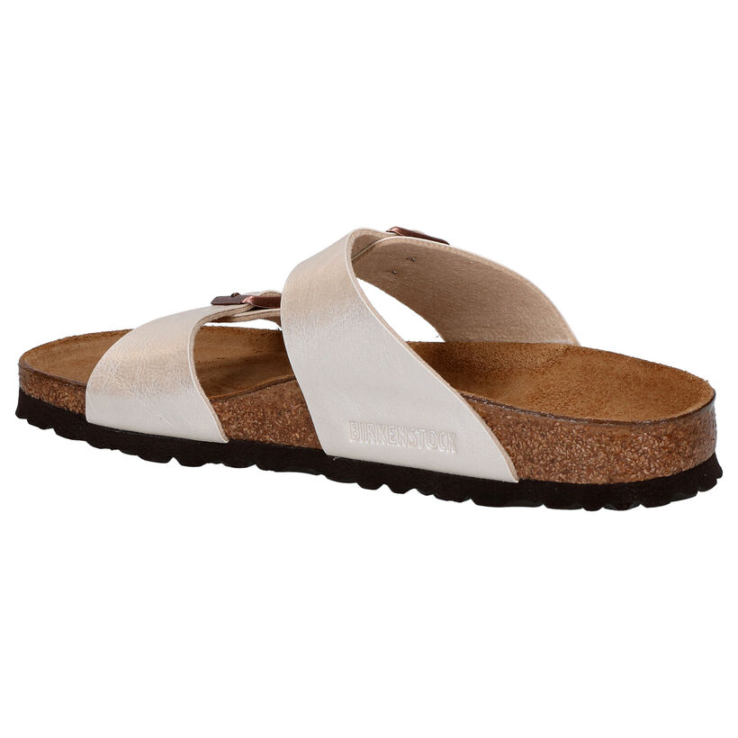 Birkenstock Sydney Nu-pieds en or en cuir (271283)