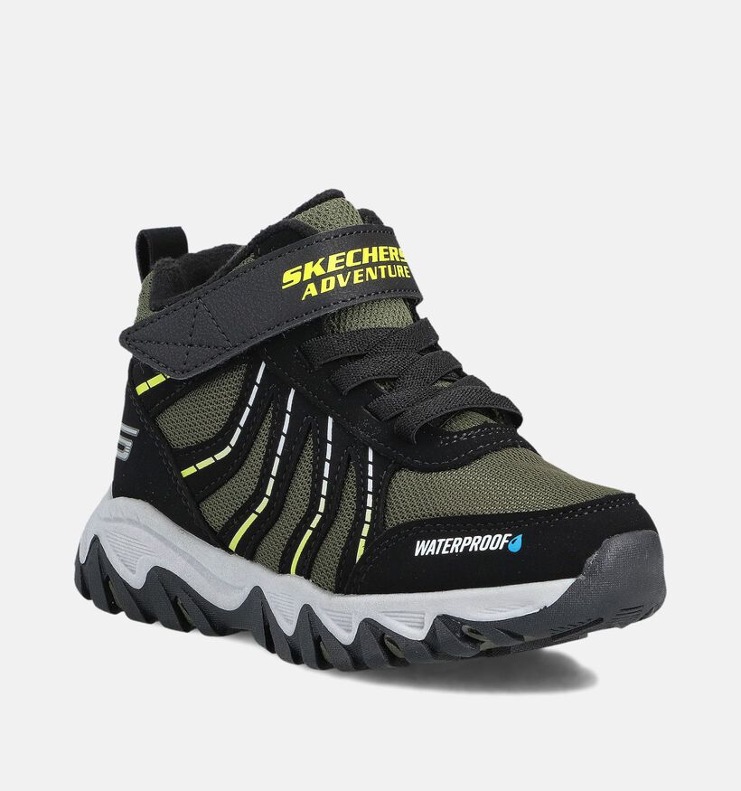 Skechers Rugged Ranger Zwarte/Groene Wandelschoenen voor jongens, meisjes (366296) - geschikt voor steunzolen