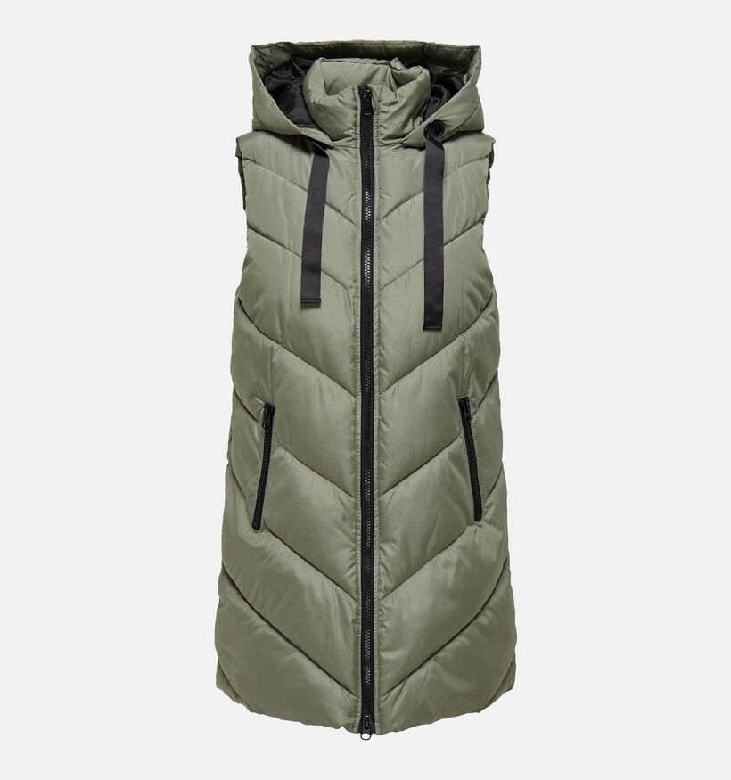 JDY Skylar Doudoune longue sans manches en Noir pour femmes (344167)