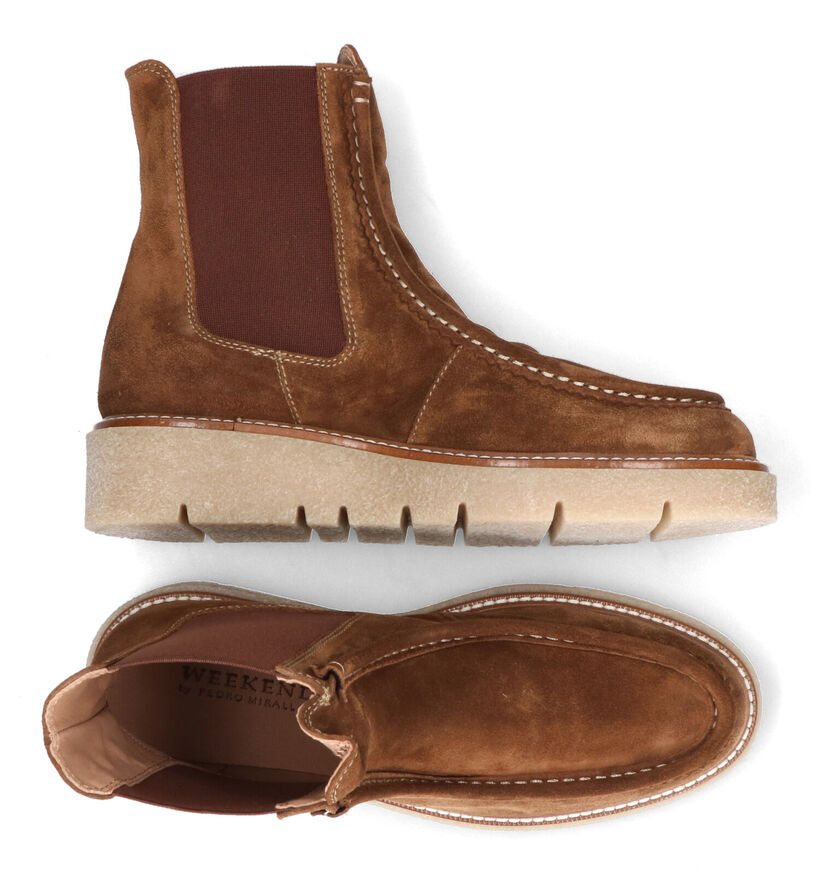 Weekend Bottines Chelsea en Cognac pour femmes (317692)