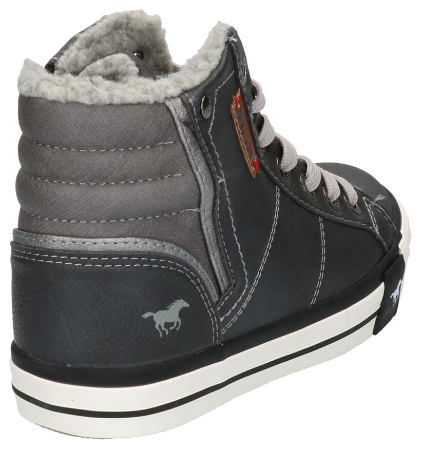 Mustang Chaussures hautes en Gris foncé en simili cuir (254764)