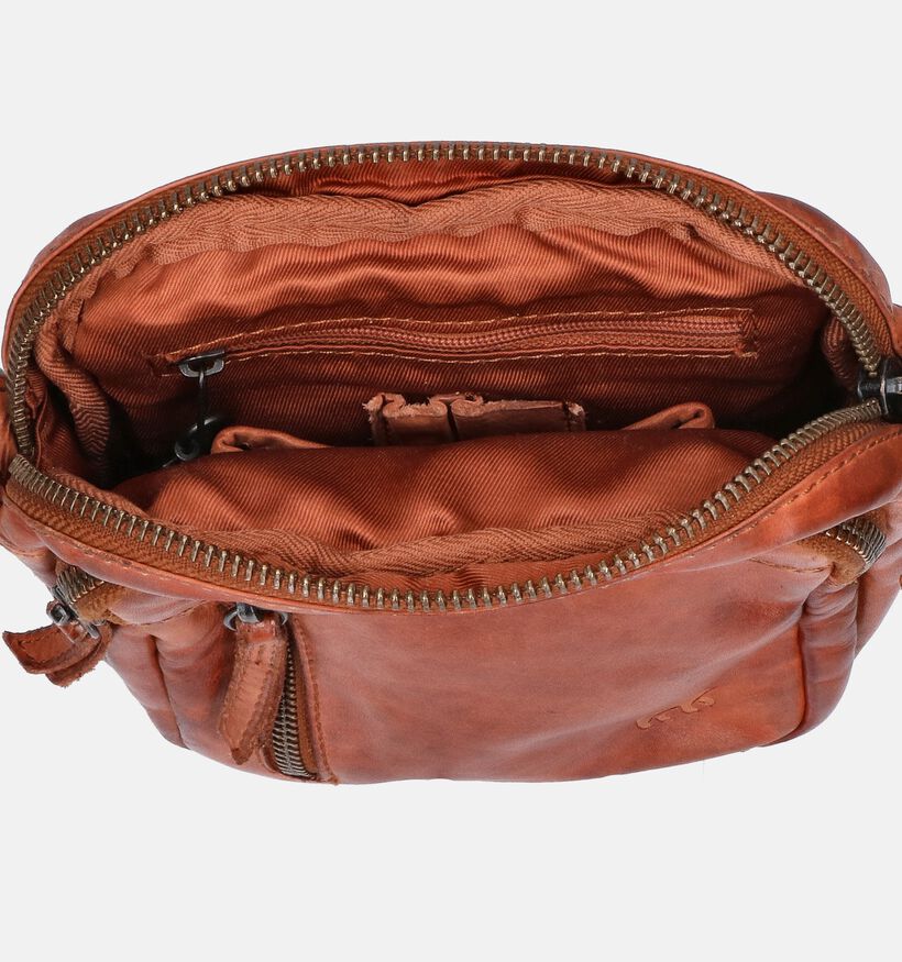 Bear Design Sac à bandoulière en Cognac pour hommes (358893)