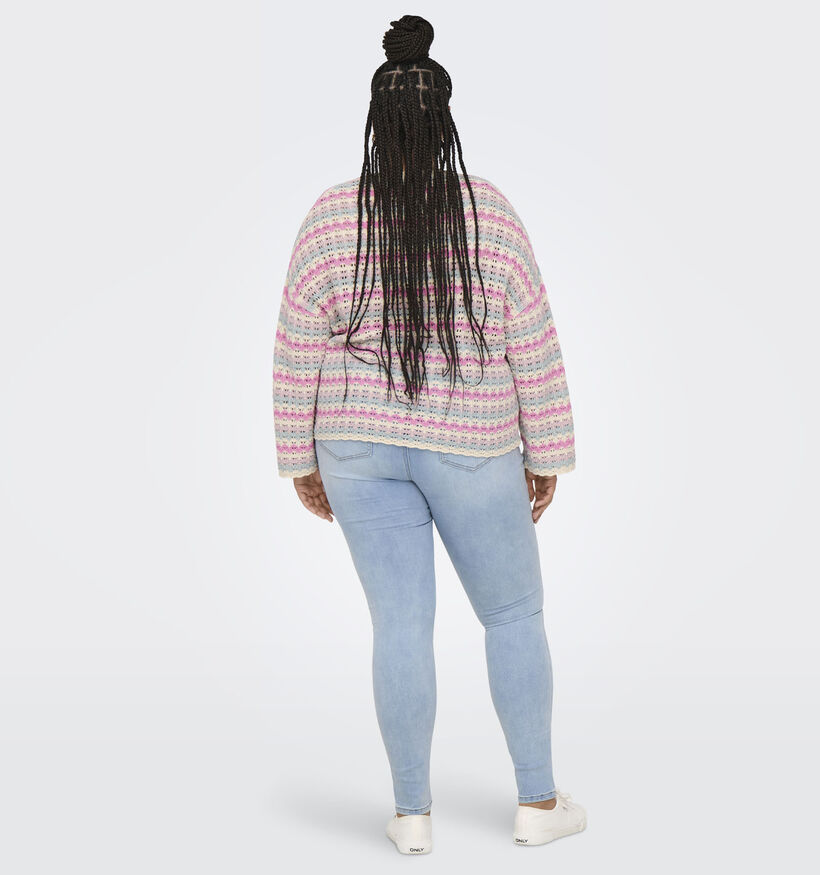 ONLY Carmakoma Asa Roze Gebreide trui voor dames (351436)