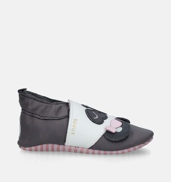 Bobux Soft Sole Babyschoenen Bam Bow Charcoal