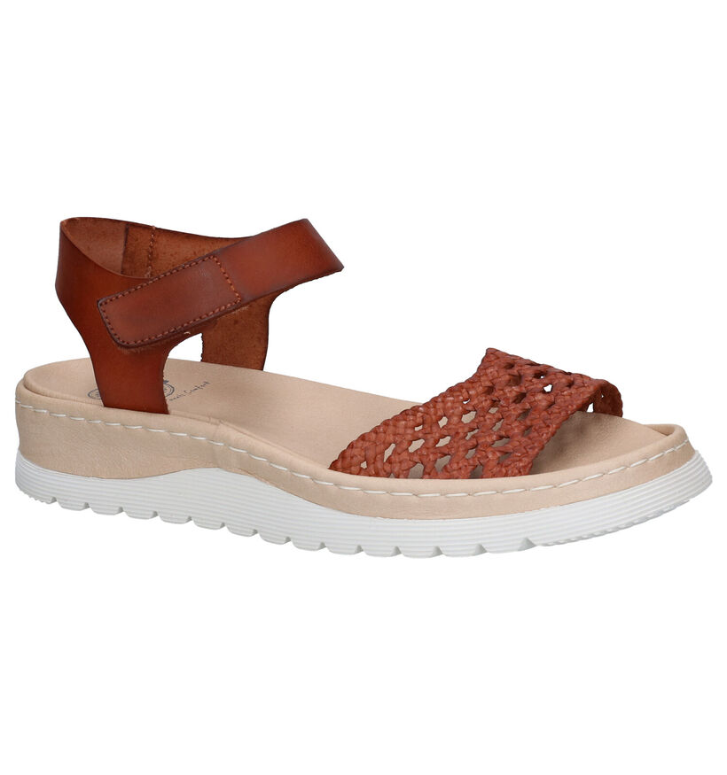 Brako Sandales compensées en Cognac en cuir (297998)