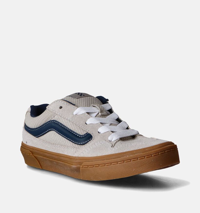 Vans Caldrone Gum Baskets pour skate en Écru pour filles, garçons (351453)