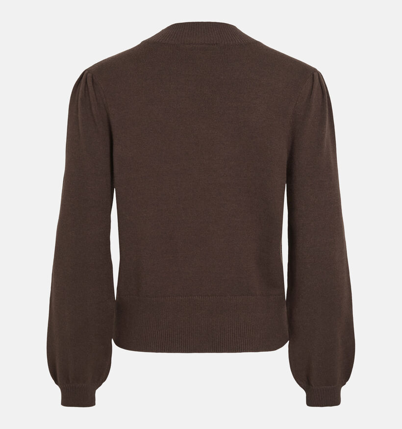 Vila Ril Turtleneck Pull en Brun fonc&eacute; pour femmes (378450)