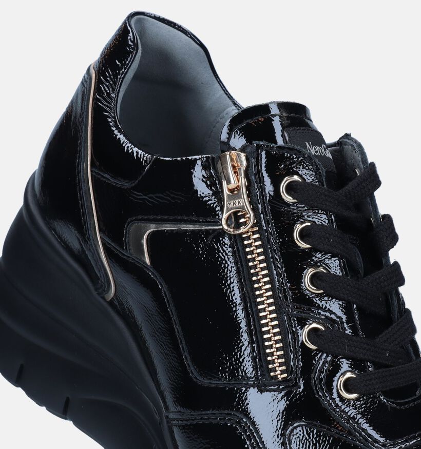 NeroGiardini Zwarte Sneakers met sleehak voor dames (345561) - geschikt voor steunzolen