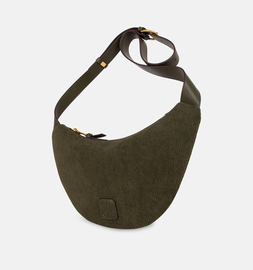 Laurent David Corduroy Sac port&eacute; crois&eacute; en Vert kaki pour femmes (381509)