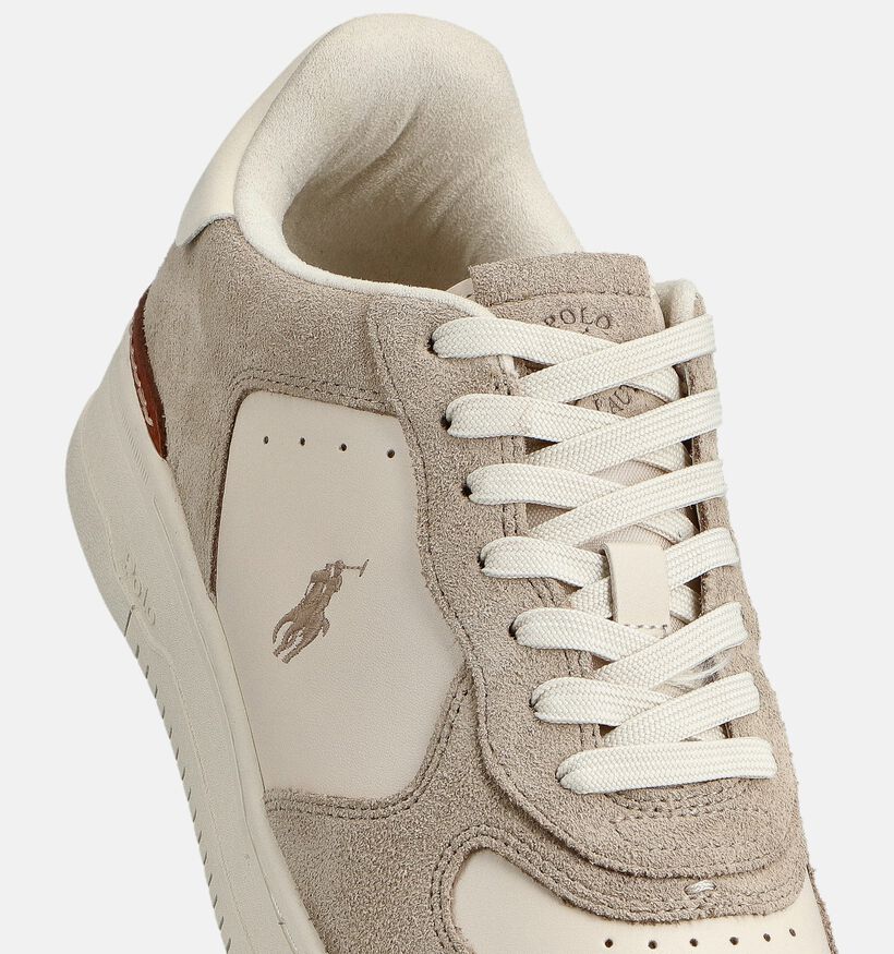 Polo Ralph Lauren Mastercourt Chaussures plates en Blanc pour hommes (369550) - pour semelles orthop&eacute;diques