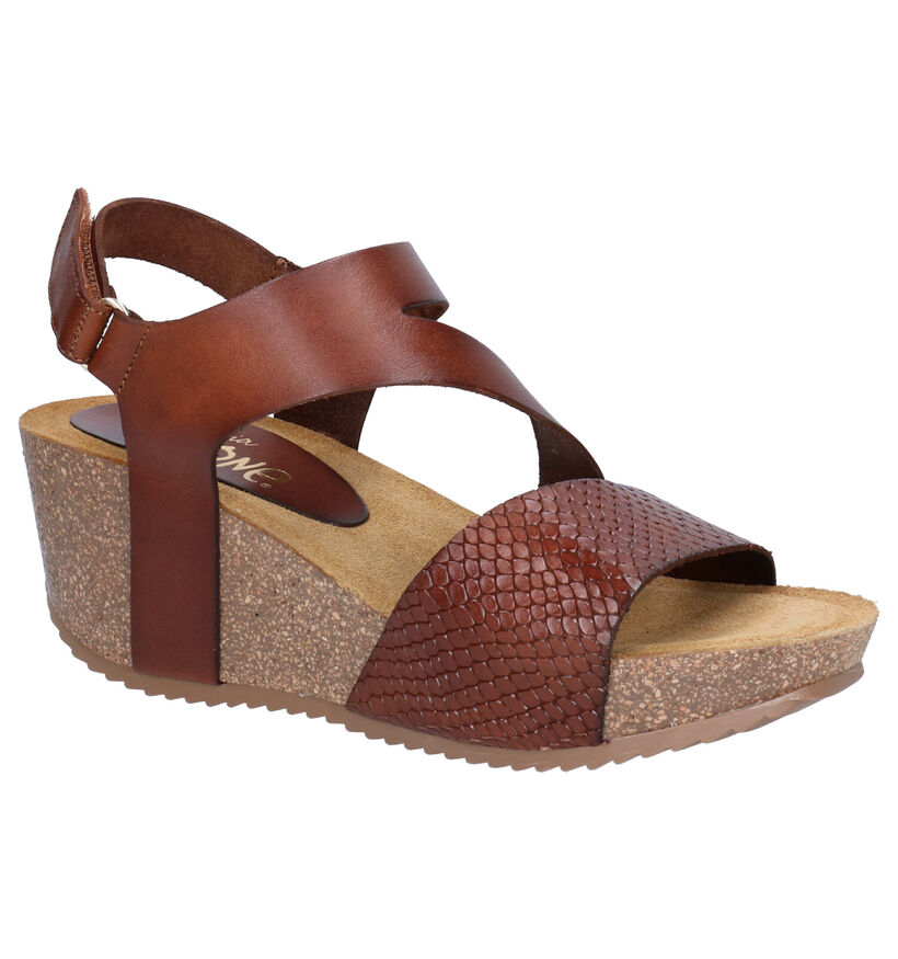 Via Limone Cognac Sandalen in leer (273195)