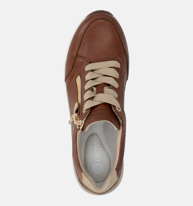 Remonte Cognac Sneakers met Sleehak voor dames (379856) - geschikt voor steunzolen