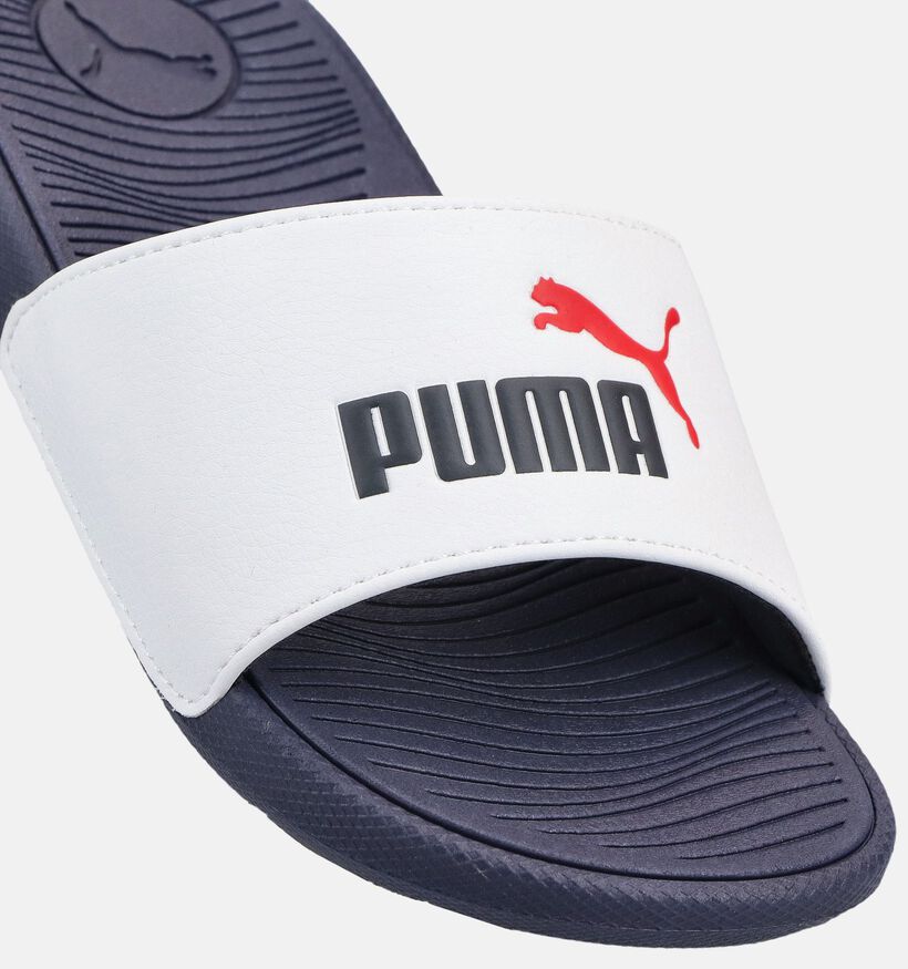 Puma Claquettes en Bleu pour filles, gar&ccedil;ons (366666)