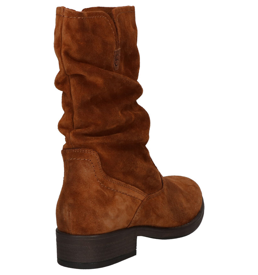 Tamaris Cognac Korte Laarzen in daim (257146)